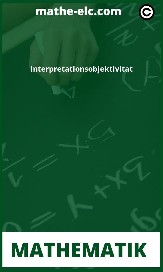 Interpretationsobjektivität Aufgaben PDF