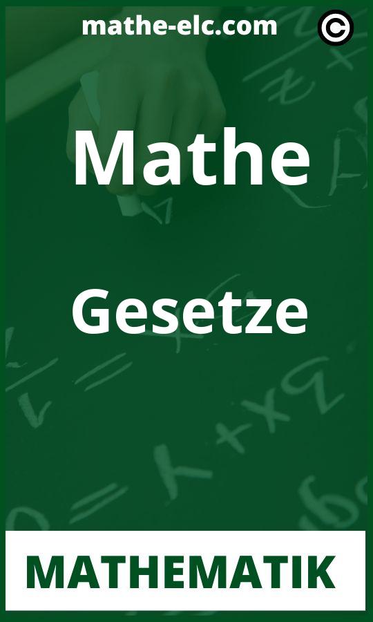 Mathe Gesetze Aufgaben PDF