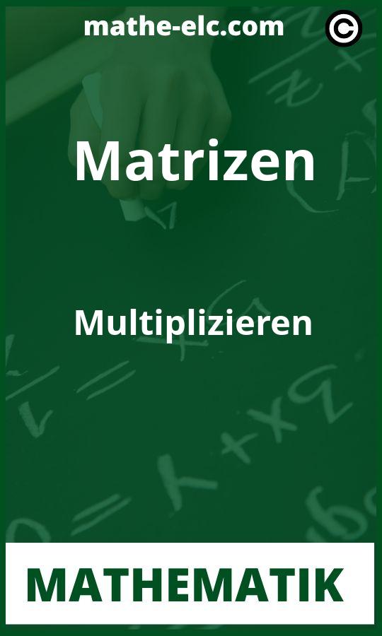 Matrizen multiplizieren Aufgaben PDF