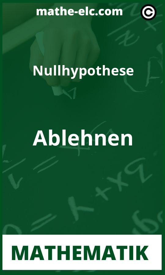 Nullhypothese ablehnen Aufgaben PDF