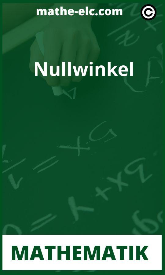 Nullwinkel Aufgaben PDF