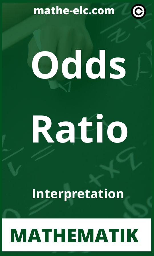 Odds Ratio Interpretation Aufgaben PDF
