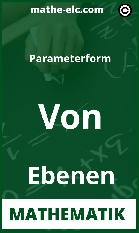 Parameterform von Ebenen Aufgaben PDF