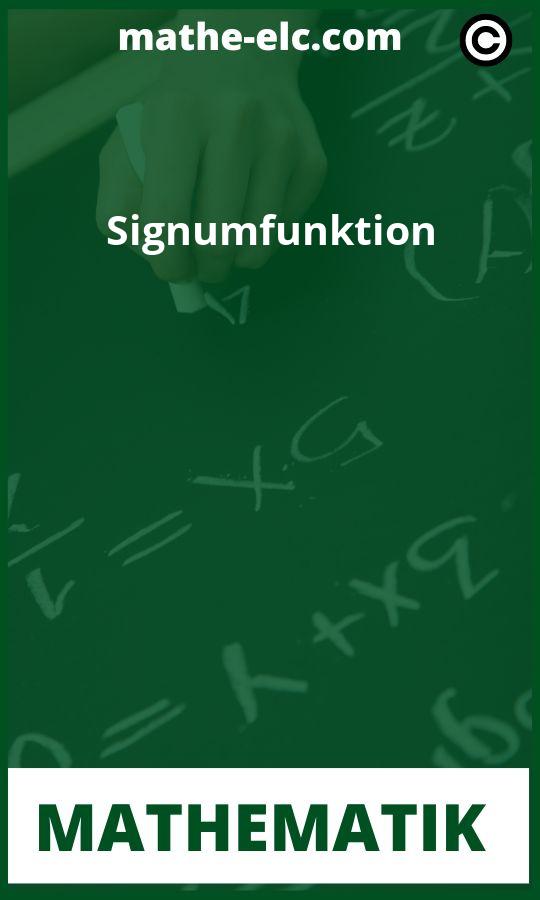 Signumfunktion Aufgaben PDF